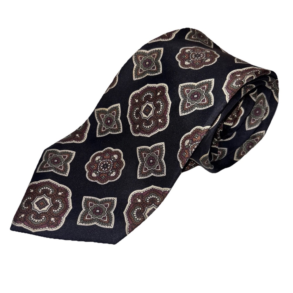 Christian Dior MONSIEUR tie black geometric pattern